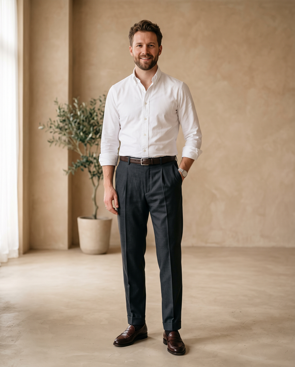 Herren Bundfaltenhosen
