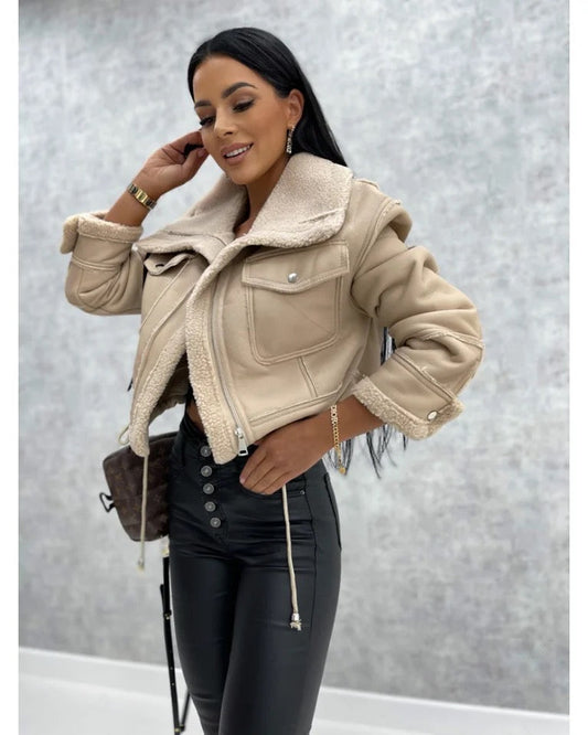 Lederjacke in Schwarz mit zeitlosem Design