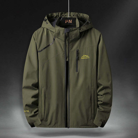 Wasserdichte Jacke mit Kapuze für Herren im Outdoor-Stil - Florian
