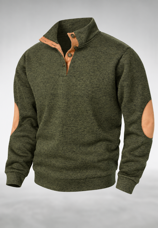 Herrenpullover mit Rollkragen und Knöpfen – James