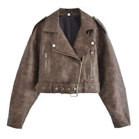 Lederjacke im Retro-Stil