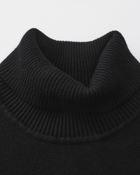 Herren Rollkragenpullover glatter Strick, langarm – Aldren