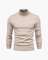 Herren Rollkragenpullover glatter Strick, langarm – Aldren