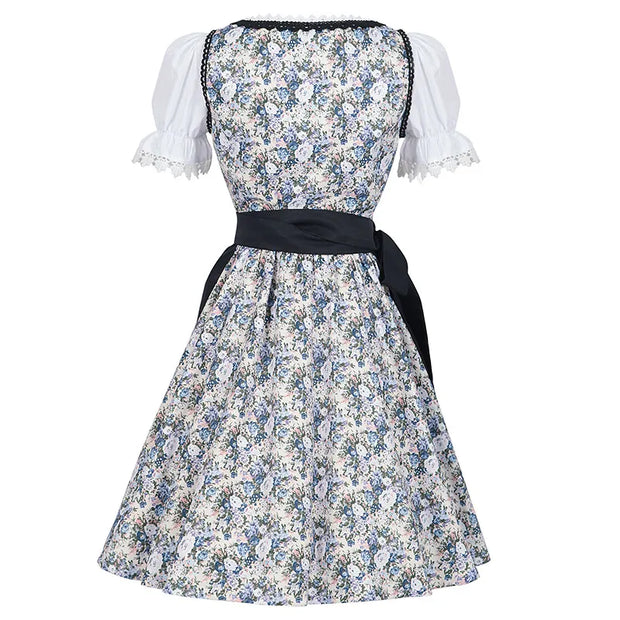 Damen Moderne Blau Oktoberfest Dirndl Kleid - Annemarie