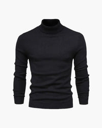 Herren Rollkragenpullover glatter Strick, langarm – Aldren