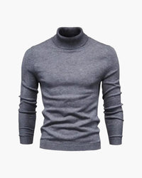 Herren Rollkragenpullover glatter Strick, langarm – Aldren