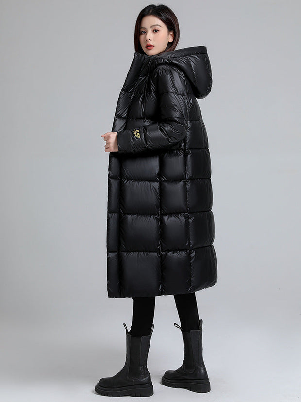 Lange Jacke mit Stepp-Effekt für Frauen - Eryndel