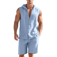Ärmelloses Set für Herren aus leichtem Sommerstoff - Mauro