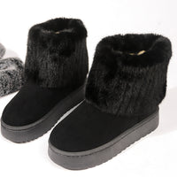 Damen-Winterstiefel mit Kunstfellmanschette - Ivanna