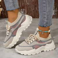 Femke - Die atmungsaktiven, gestrickten Plateau-Turnschuhe für Frauen