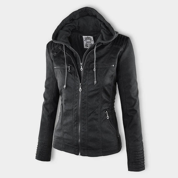 Lederjacke Damen robuste Eleganz mit Hochwertigem Leder für Stilbewusste Frauen und urbanem Look - Monika