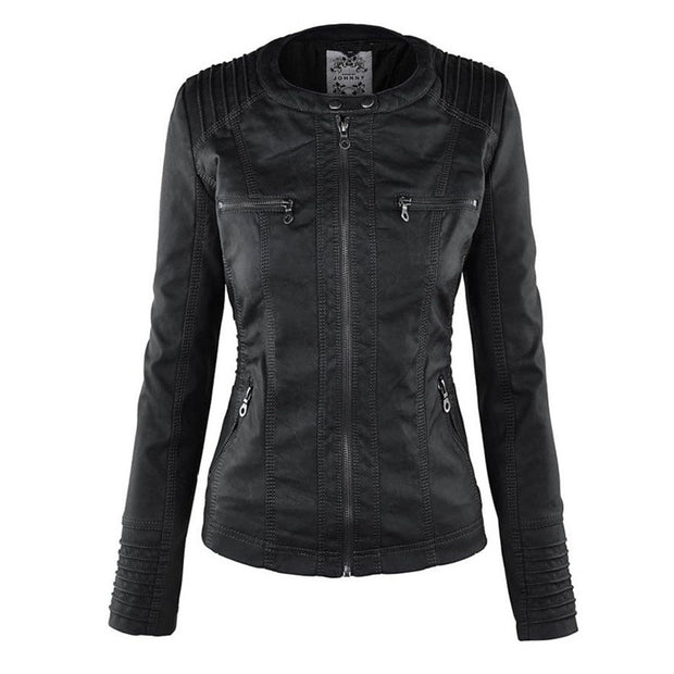 Lederjacke Damen robuste Eleganz mit Hochwertigem Leder für Stilbewusste Frauen und urbanem Look - Monika
