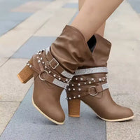 Goldie - Stiefel mit Strass und Schnalle
