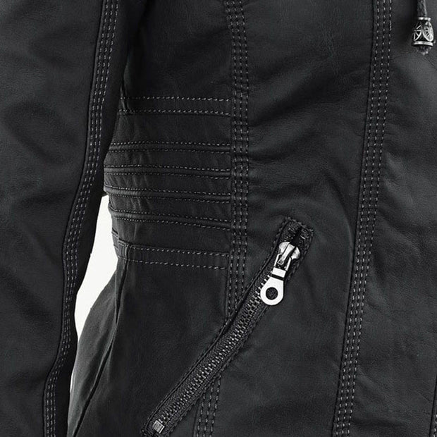 Lederjacke Damen robuste Eleganz mit Hochwertigem Leder für Stilbewusste Frauen und urbanem Look - Monika