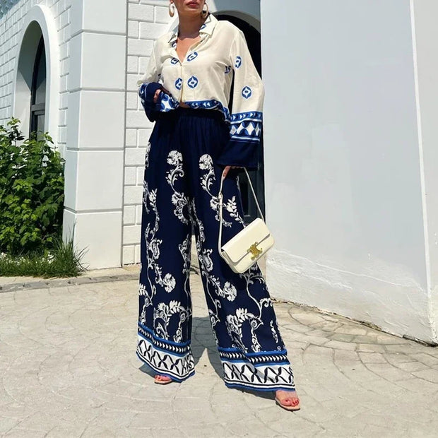 Alicia Elegantes blaues Set