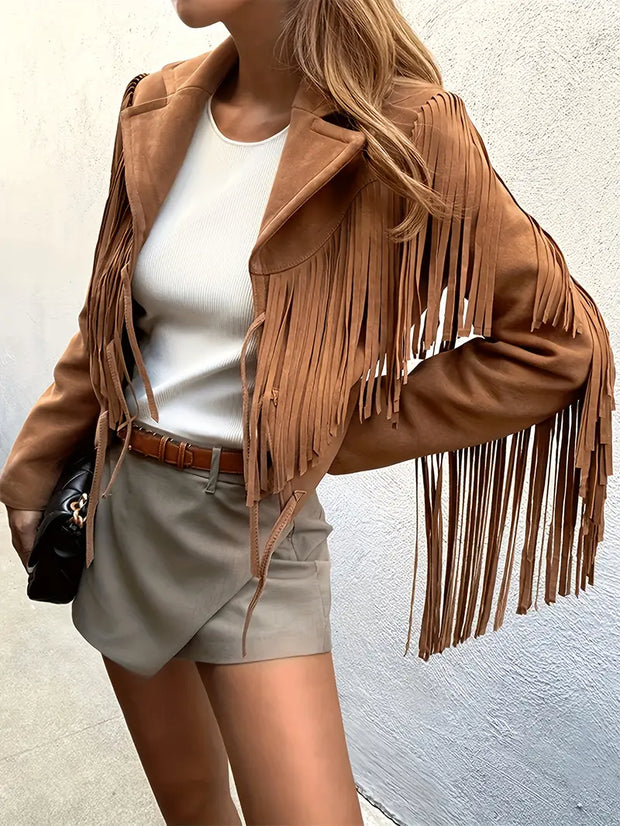 Fransenjacke aus Wildleder