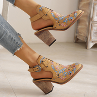 Nina - Broderie Florale Schuhe