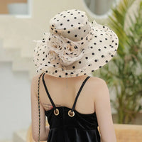 Mode Dot Chiffon Eimer Hut