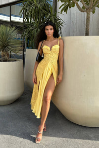 Stefania - Langes Maxikleid mit V-Ausschnitt