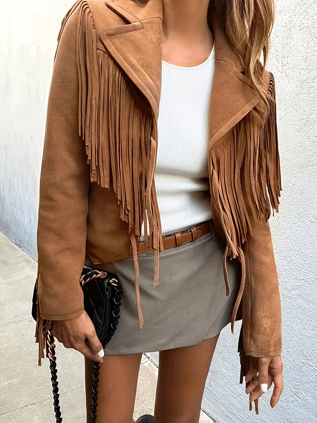 Fransenjacke aus Wildleder