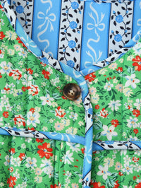 Lockere Jacke mit Blumenmuster