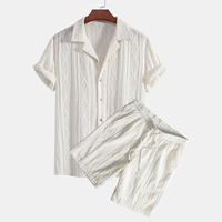 Kubanisches Jacquard-Hemd und Shorts-Set