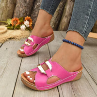 Keilsandale mit Peep Toe - Danila