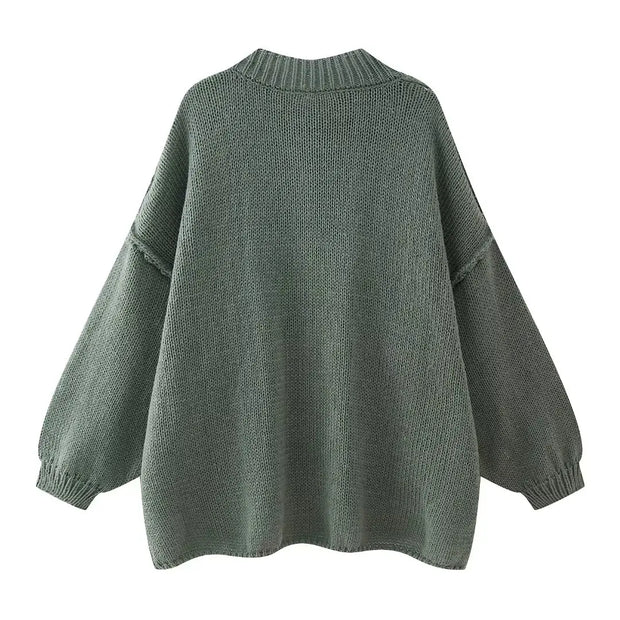 Ursula - Gebreid oversized-Weste