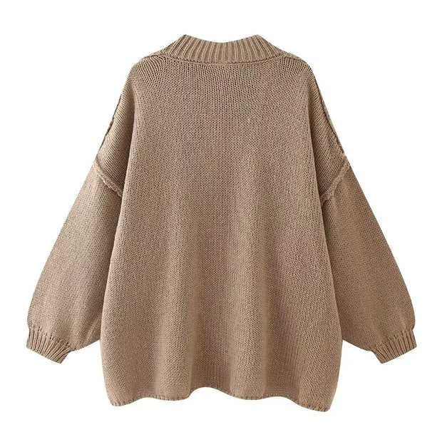 Ursula - Gebreid oversized-Weste