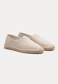 Herren-Espadrilles zum Hineinschlüpfen mit geflochtener Jute-Sohle – John