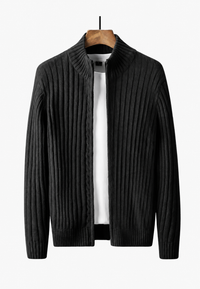 Herren-Strickjacke mit Reißverschluss & Stehkragen – Isandro