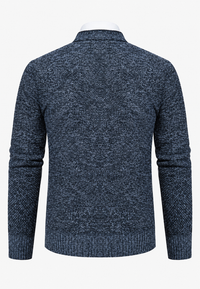 Herren-Strickjacke mit V-Ausschnitt, Knöpfen & Taschen – Levan