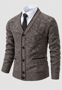 Herren-Strickjacke mit V-Ausschnitt, Knöpfen & Taschen – Levan