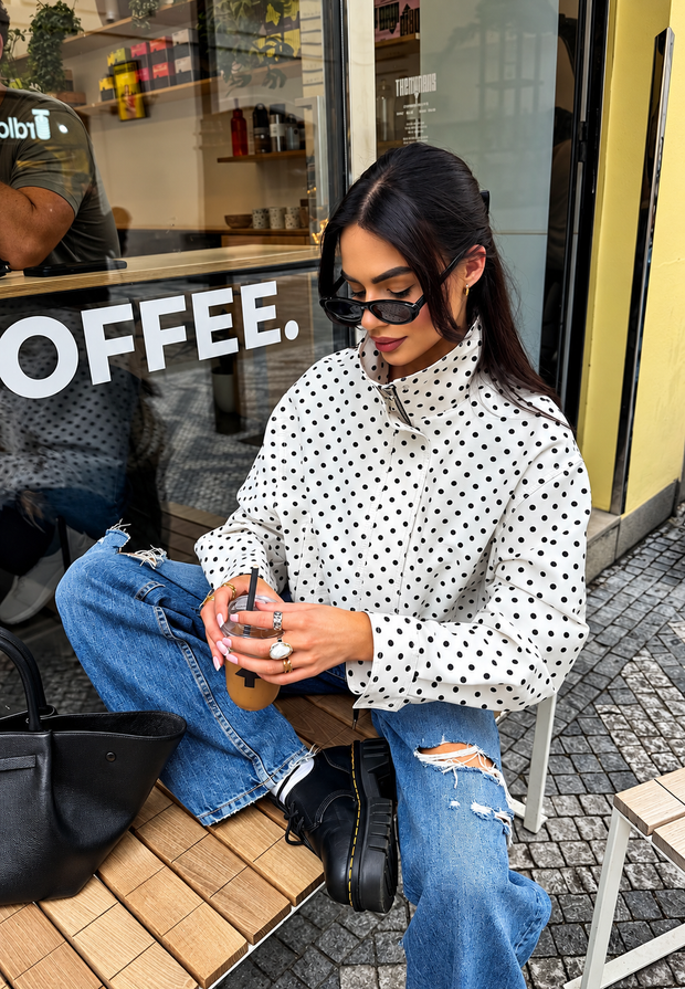 Damen Bomberjacke mit Polka-Dot-Muster – Vera