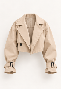 Kurzer Damen-Trenchcoat, Doppelreiher mit Gürtel – Cala