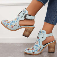 Nina - Broderie Florale Schuhe