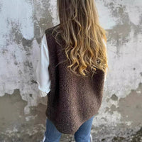 Montana - Herbst Strickweste mit großen Knöpfen