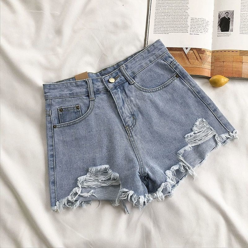 Jeansshorts für Frauen mit ausgefranstem Effekt - Estelle