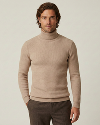Herren Rollkragenpullover Rippstrick, langarm – Tadeo