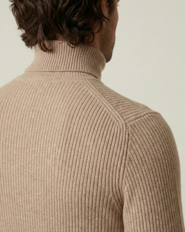 Herren Rollkragenpullover Rippstrick, langarm – Tadeo
