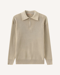 Herrenpullover Halbzip mit Polokragen & Rippstrick – Ilan