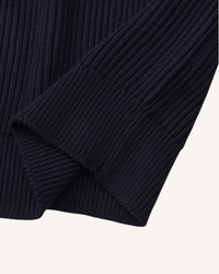Herrenpullover Rippstrick mit Rundhals, langarm – Evren
