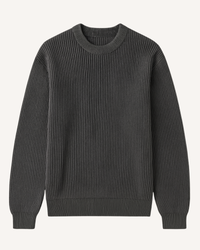 Herrenpullover Rippstrick mit Rundhals, langarm – Evren