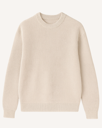 Herrenpullover Rippstrick mit Rundhals, langarm – Evren