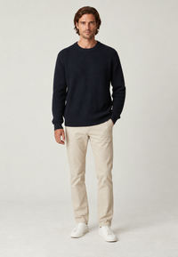 Herrenpullover Rippstrick mit Rundhals, langarm – Evren