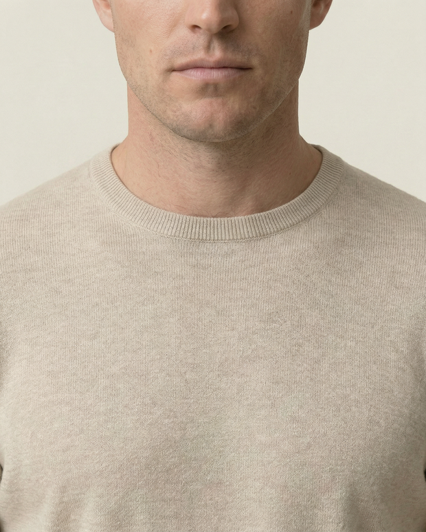 Herrenpullover feiner Strick, Rundhals, langarm – Ciro