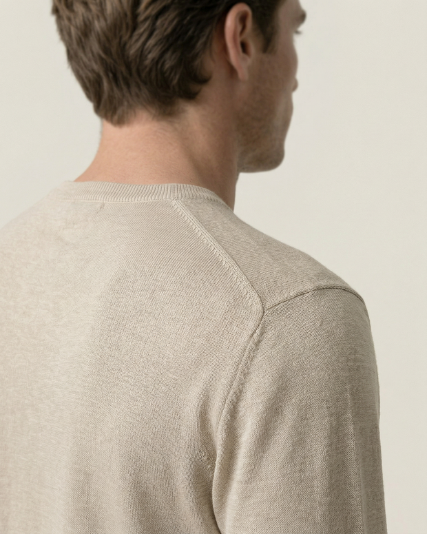 Herrenpullover feiner Strick, Rundhals, langarm – Ciro
