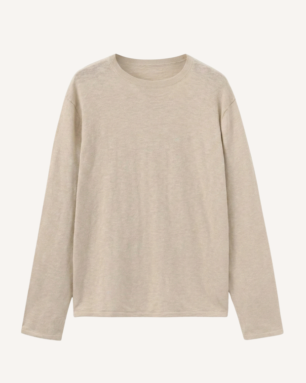 Herrenpullover feiner Strick, Rundhals, langarm – Ciro