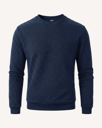 Herrenpullover Gofré-Strick mit Rundhals, langarm – Loris