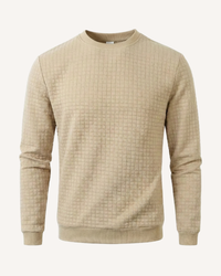 Herrenpullover Gofré-Strick mit Rundhals, langarm – Loris